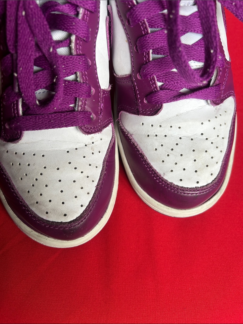 Nike Dunks Purple and White Low-Top Sneakers - Picture 9 of 9